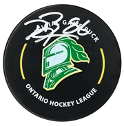 Denver Barkey Autographed London Knights Puck