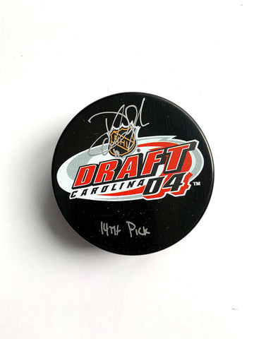 Devan. Dubnyk Autographed 2004 Draft Puck pick 14th
