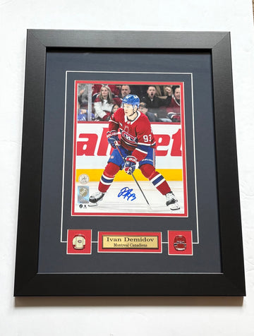 Ivan Demidov Montreal Canadiens Autographed Framed