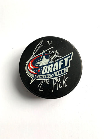 James Van Reimsdky Autographed 2007 Draft Puck 2nd Selection
