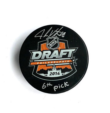 Jake Virtanen Autographed 2007 Draft Puck 7th pick