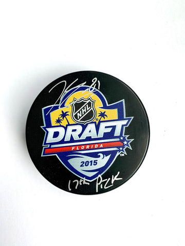 Kyle Connor Autographed 2015 Draft Puck 17th pick