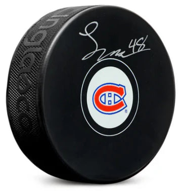 Lane Hutson Autographed Montréal Canadiens Puck