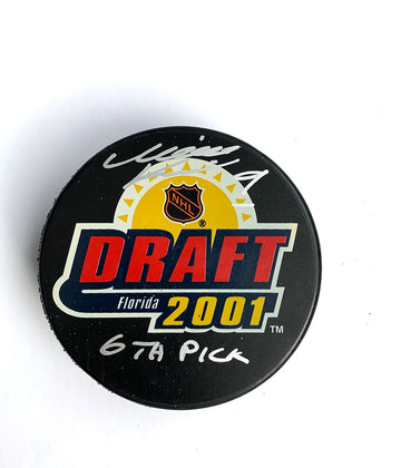 Mikko Koivu Autographhed 2001 Draft Puck 6th pick