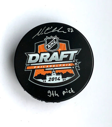 Nikolaj Ehlers Autographed 2014 Draft Puck 9th pick