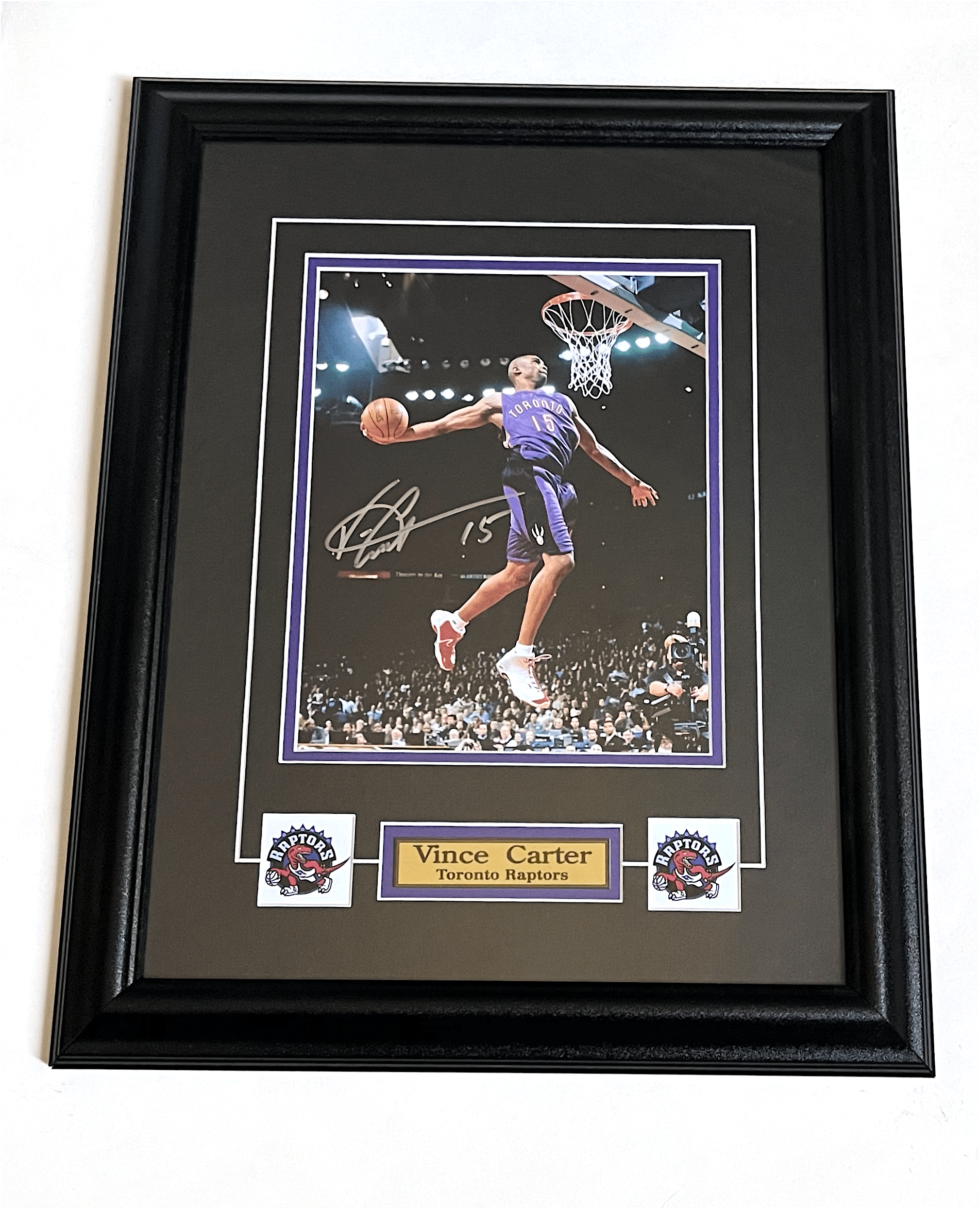Vince Carter Toronto Raptors Autographed Framed