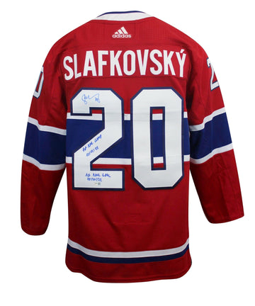 Juraj Slafkovsky Autographed & Inscribed (x2) Adidas Authentic Jersey