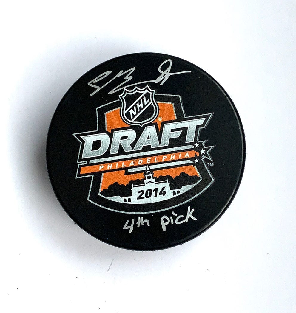 Sam Bennett Autographed Draft Puck 2014 4th pick