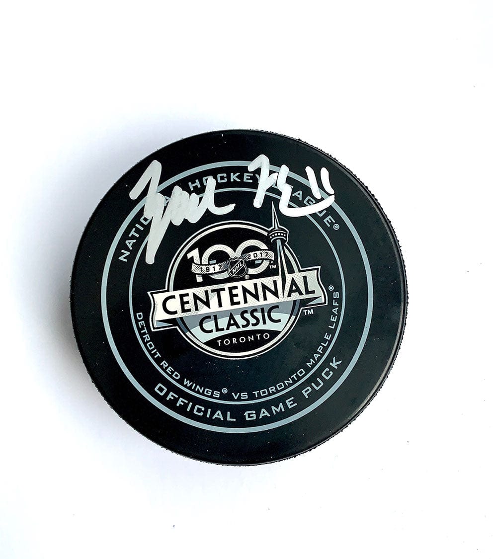 Zack Hyman Toronto Maple Leafs Centennial Classic Autographed Puck