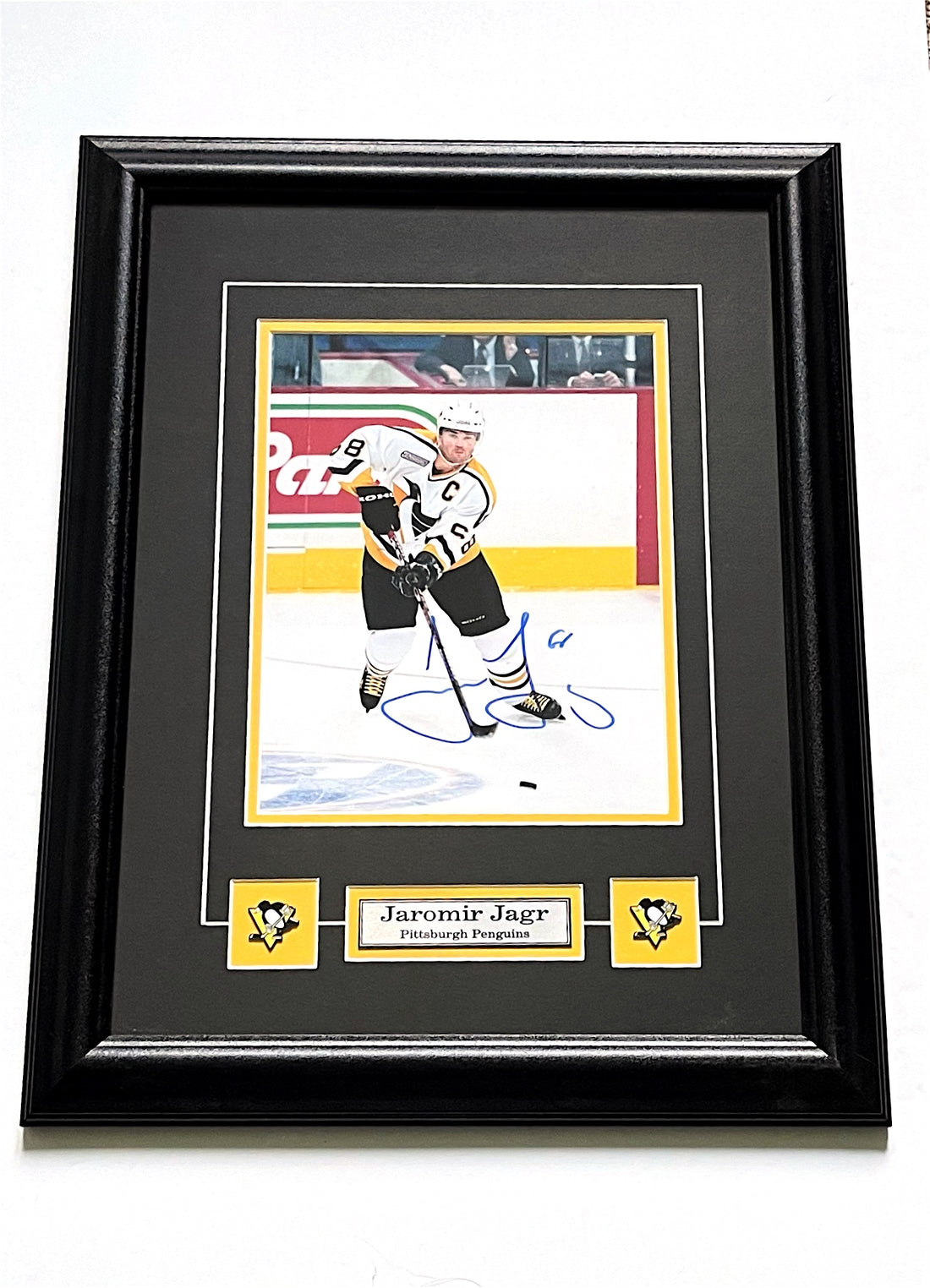 Jaromir Jagr Pittsburg Penguins Autographed Framed