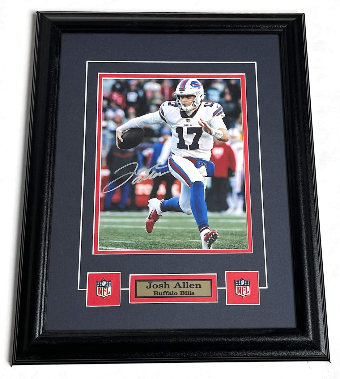 Josh Allen Autograph Buffalo Bills Framed NFL Memorabilia. Accompanied with a Certificate of Authentication.