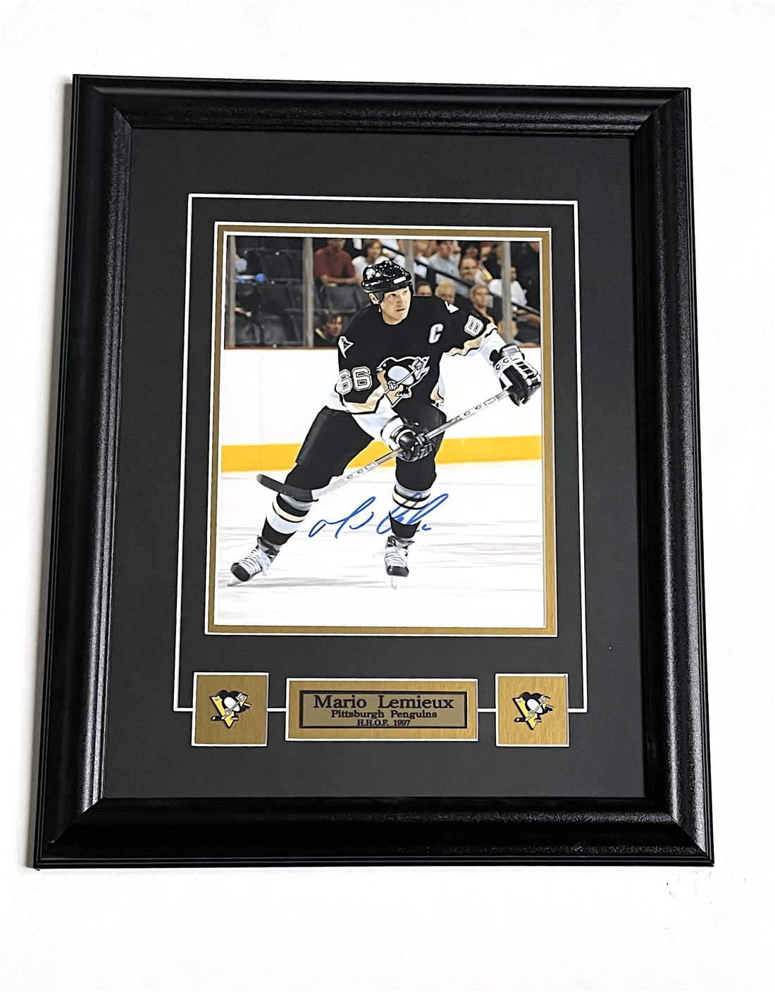 Mario Lemieux Pittsburg penguins autographed framed