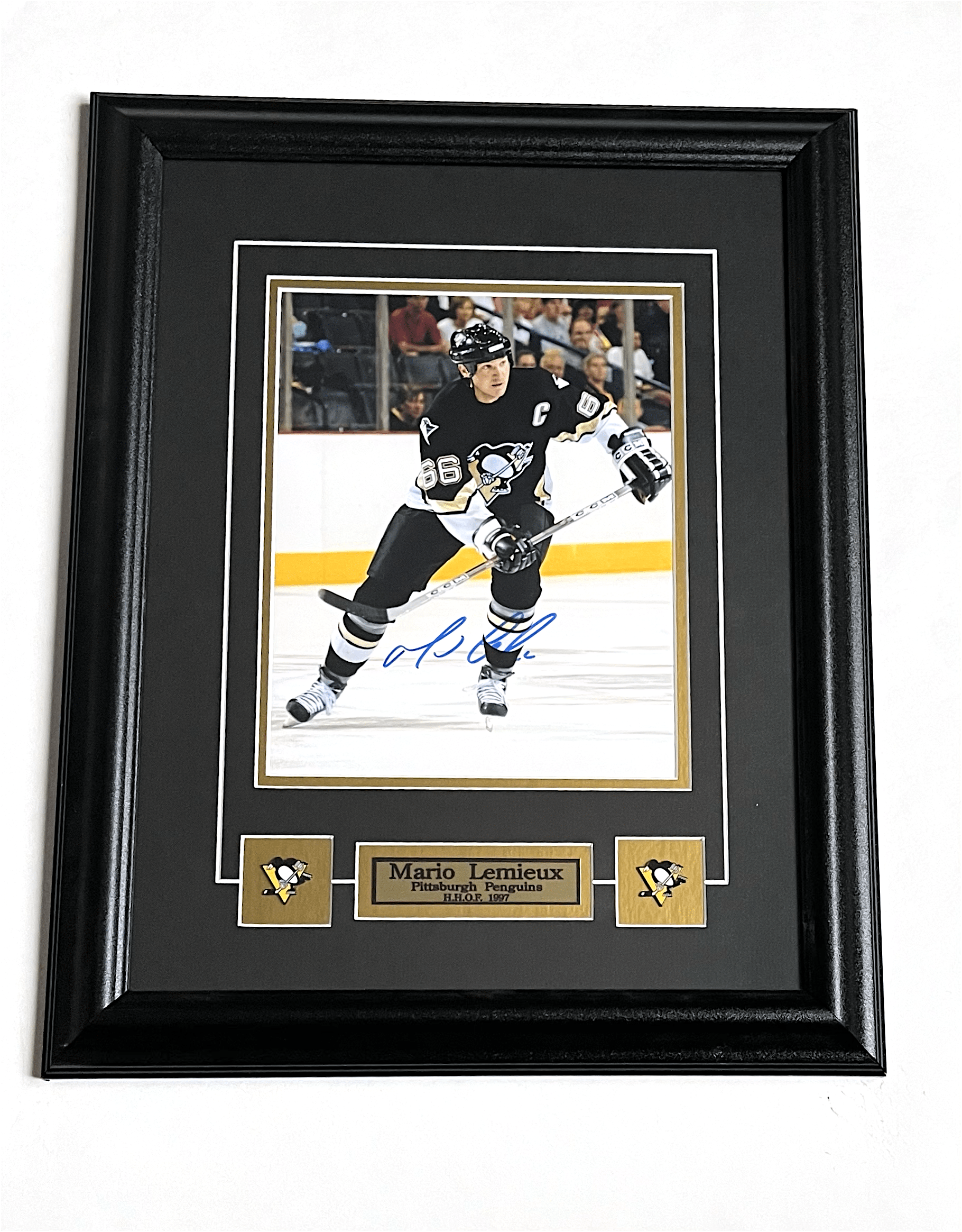 Mario Lemieux Pittsburg penguins autographed framed