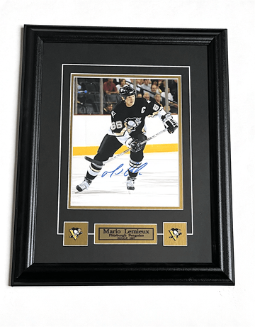 Mario Lemieux Pittsburg penguins autographed framed