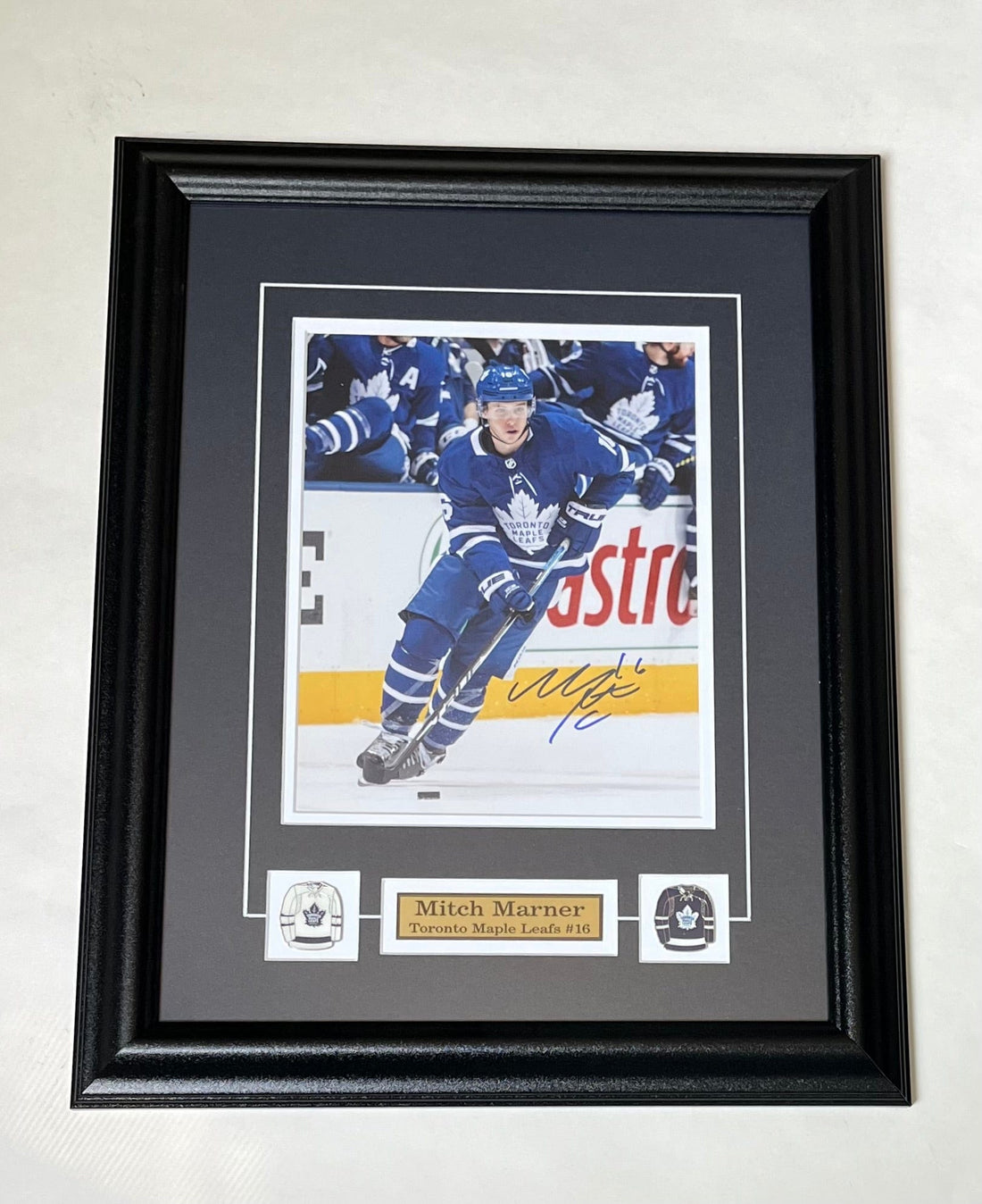 Mitch Marner Toronto maple leafs autographed framed