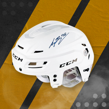 Connor Bedard Autographed CCM White Helmet