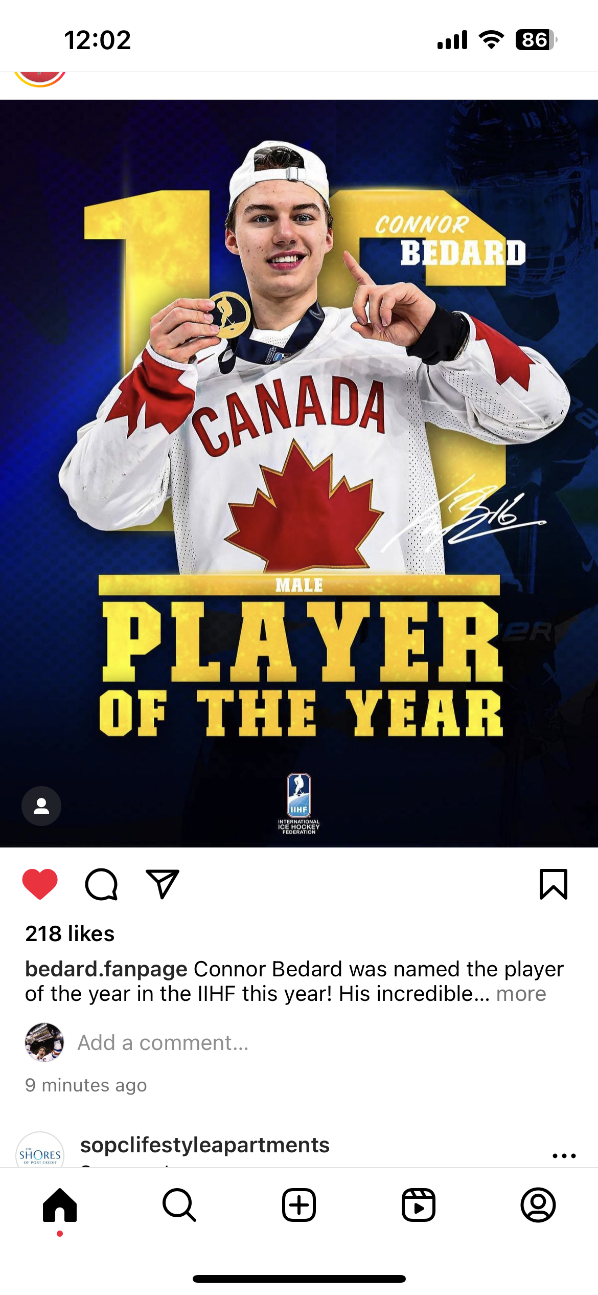 Connor Bedard WHL Regina Pats Team Canada Player Of The Year