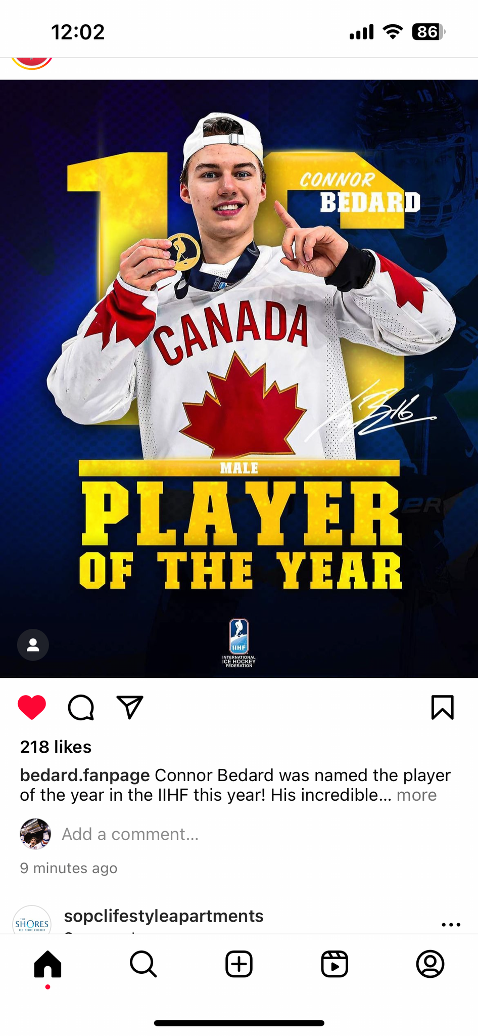 Connor Bedard WHL Regina Pats Team Canada Player of The Year