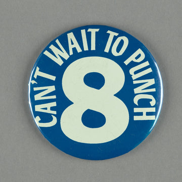 Blue button with white text can't wait to punch 8