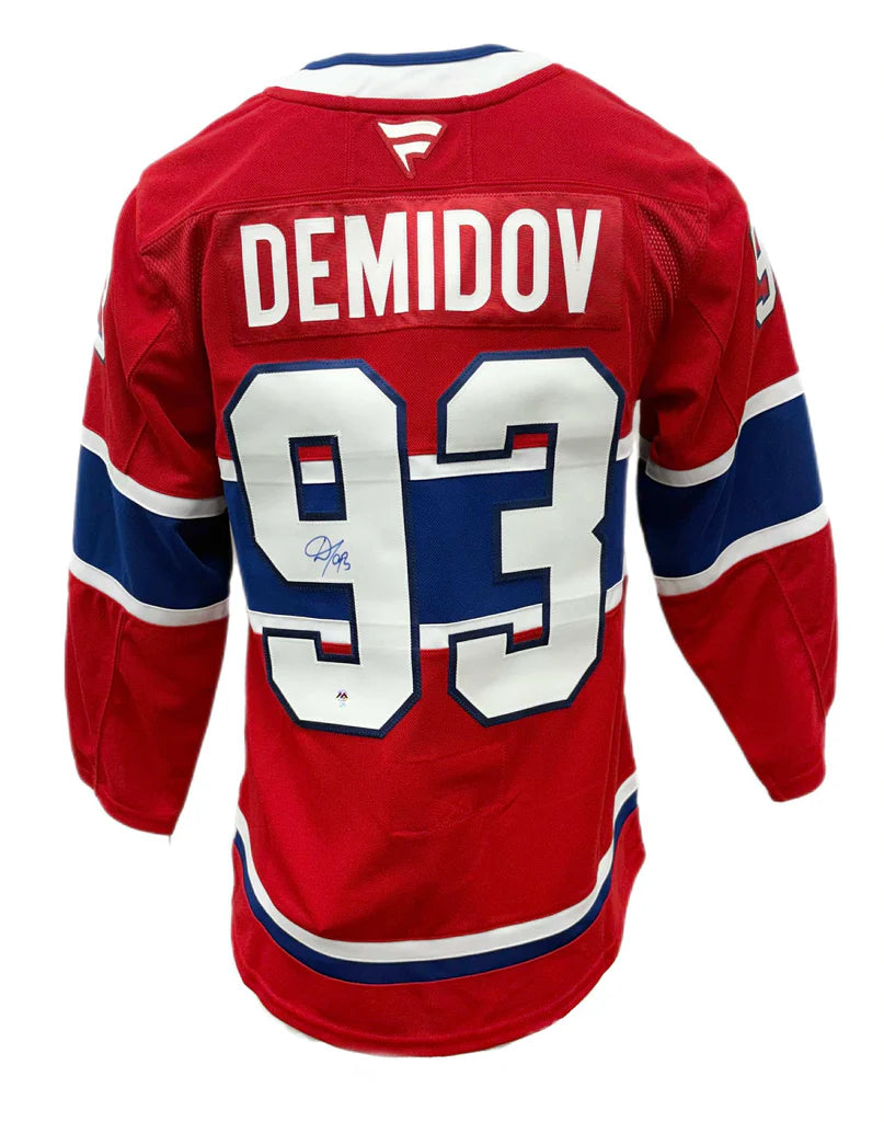 Ivan Demidov Montreal Canadiens Fanatics Premier Red Jersey Autoographed