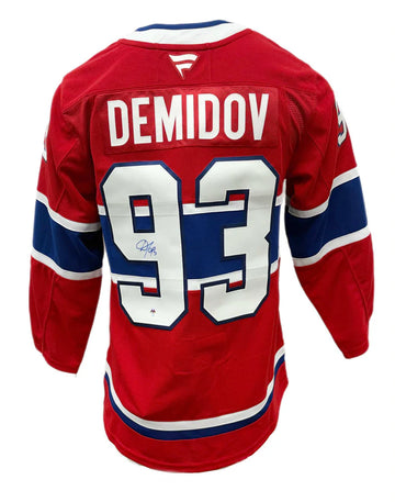 Ivan Demidov Montreal Canadiens Fanatics Premier Red Jersey Autoographed