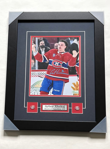 Arber Xhekaj Montreal Canadiens authenticated framed collectible