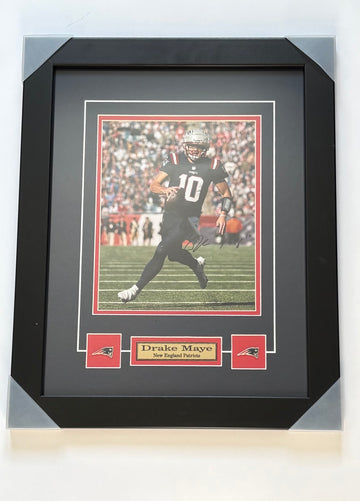 Autographed Framed Drake Maye New England Allstar Quarterback