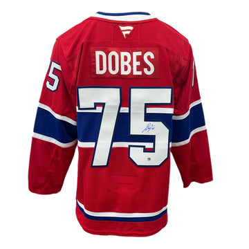 Jakub Dobes Montreal Canadiens Autographed Fanatics Premier Jersey