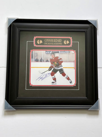 Autographed Connor Bedard Chicago Blackhawks Calder Trophy winner 2024 Framed