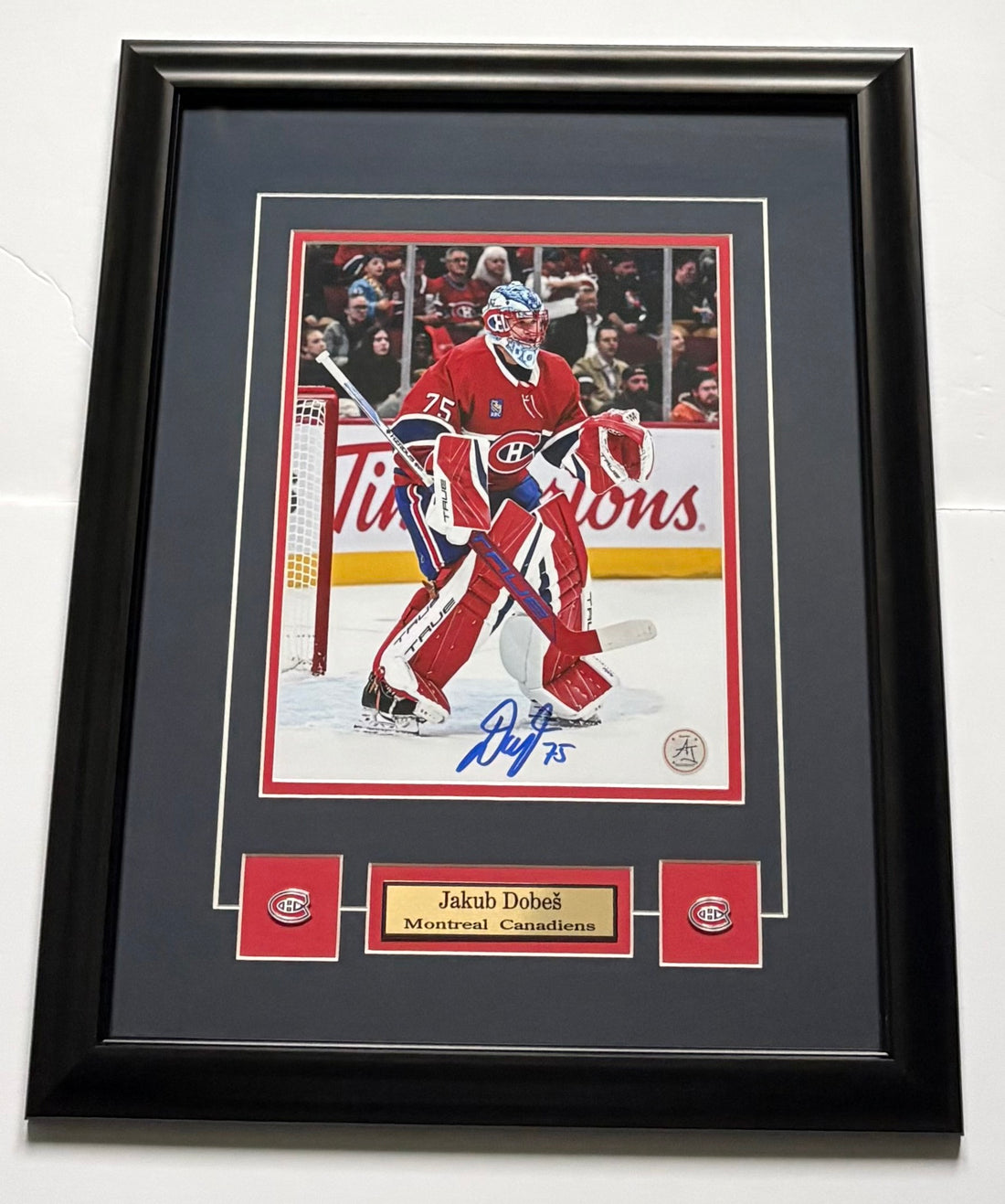 jakub dobes autographed framed photo montreal canadiens 