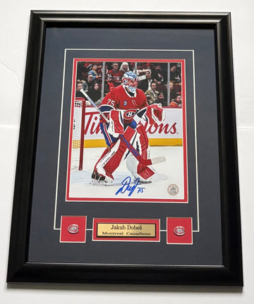 jakub dobes autographed framed photo montreal canadiens 