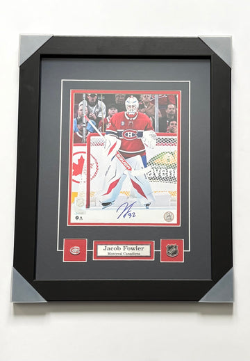 Jacob Fowler's authentic hand-signed memorabilia captures a piece of Montreal Canadiens history