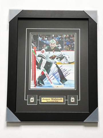 Jasper Wallstedt Minnesota Wild Goelie Autographed Framed COA