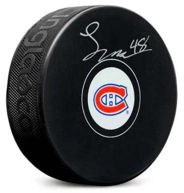 Lane Hutson Autographed  Montréal Canadiens Puck