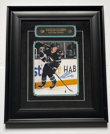 Autographed Framed Macklin Celebrini San Jose Sharks COA