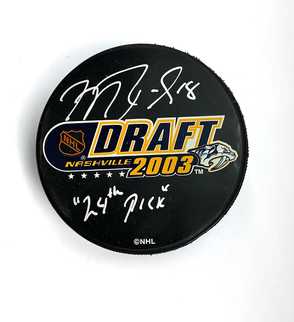 Mike Richards Autographed 2003 Draft Puck 24th pick