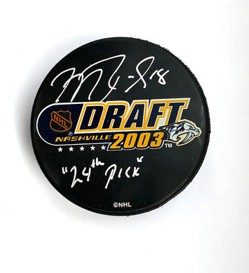 Mike Richards Autographed 2003 Draft Puck 24th pick