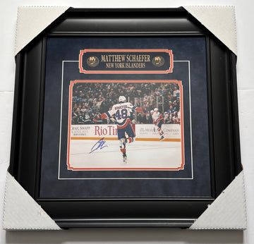 New York Islanders Matthew Schaefer Defence #1 pick 2025 Draft Autographed Framed
