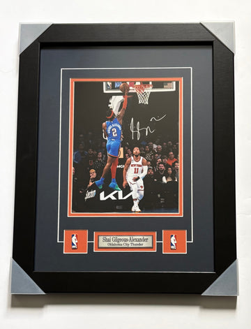Shai Gilgeous-Alexander NBA Mvp Autographed Framed Photo