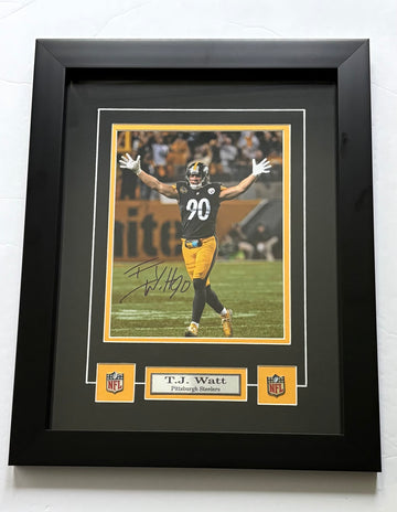 TJ Watt Pittsburg Steelers Autographed Framed Allstar Linebacker