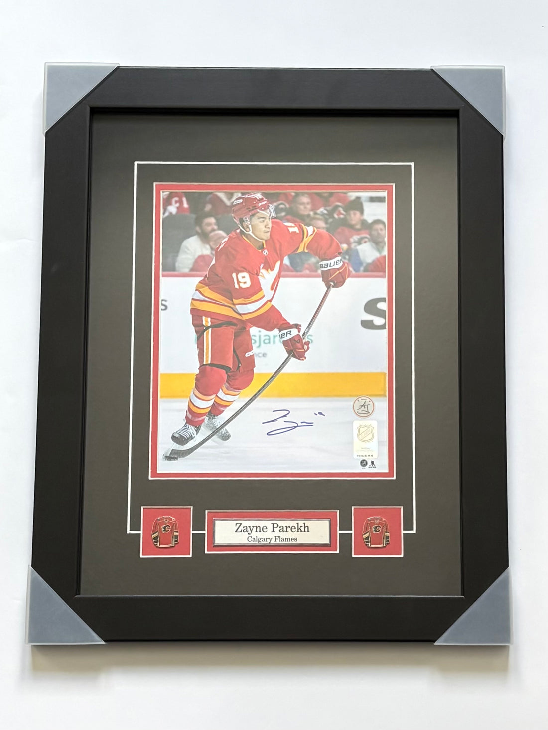 Authentic Autographed Framed Zayne Parekh Calgary Flames COA
