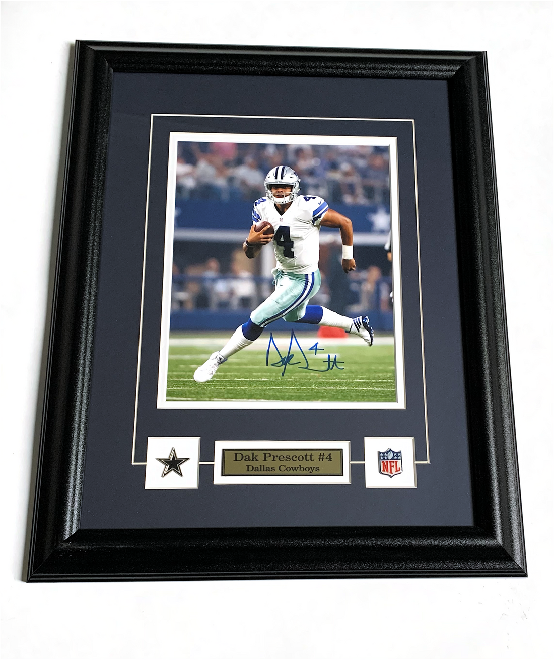 Dak Prescott autographed framed Dallas Cowboys memorabilia with certificate of authenticity