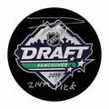 Dustin Wolf autographed hockey draft puck 2019