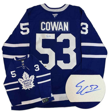 Easton Cowan autographed Toronto Maple Leafs premium jersey with certificate