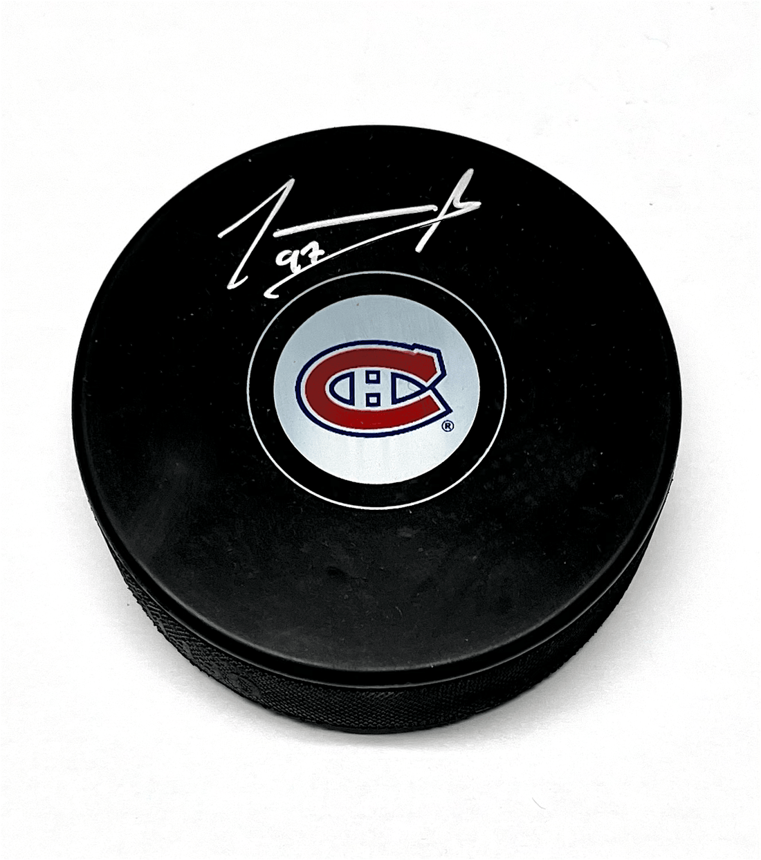 Joshua Roy autographed Montreal Canadiens puck