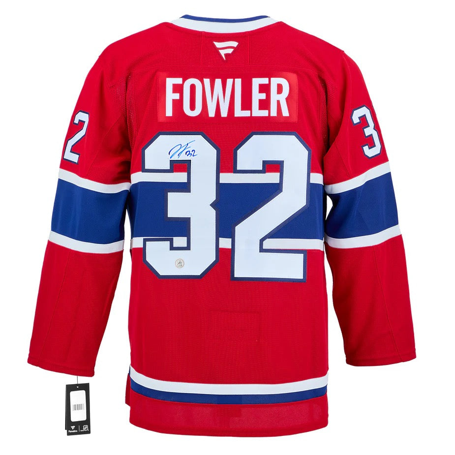autogrphed jacob fowler fanatics premium jersey montreal canadiens 