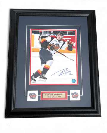 Connor Mcdavid Erie otters autographed framed 8x10 photo