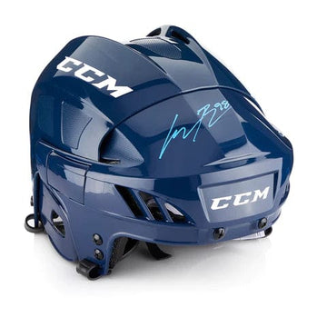 Conor Bedard autographed ccm helmet blue