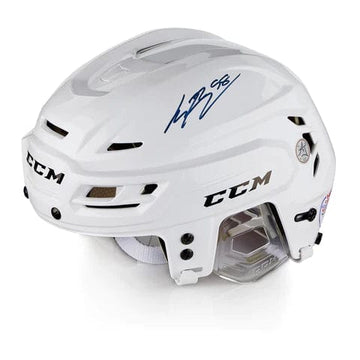 Connor Bedard autographed white ccm helmet